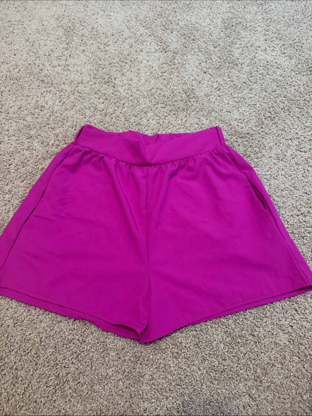 entro Bright Magenta High-Waist Pull-On Shorts
